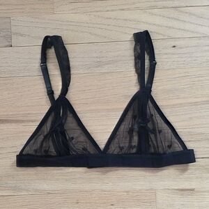 Frederick's of Hollywood Black Mesh Bralette